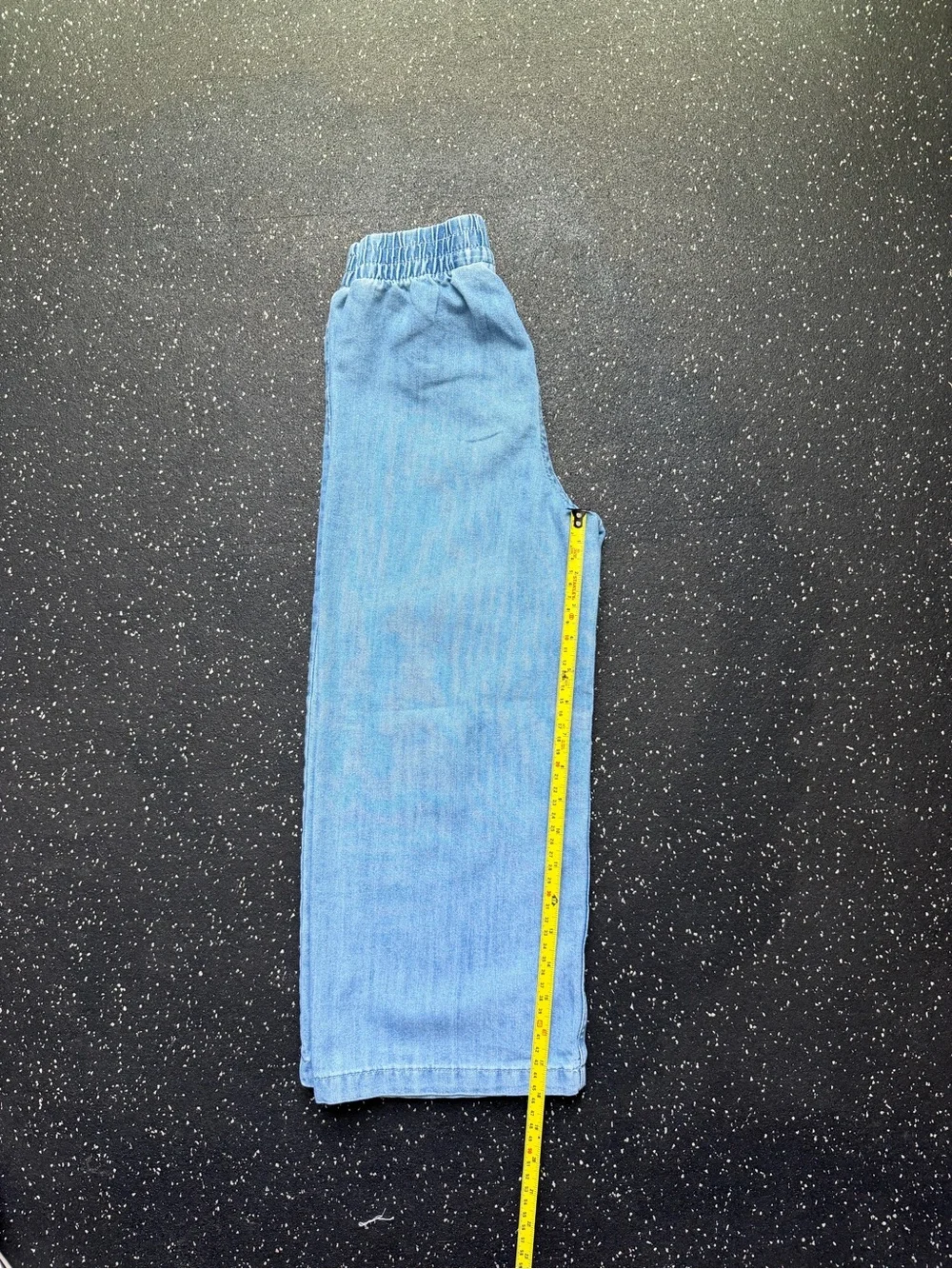 Girls Size 6 Hello Kitty Top & Denim Wide Leg Pants Outfit Set